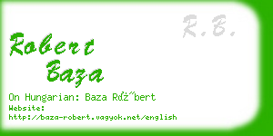 robert baza business card